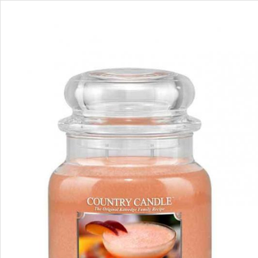  Country Candle - Peach Bellini - Średni słoik (453g) 2 knoty Świeca zapachowa